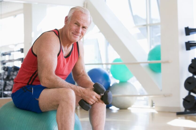 Exercise with dumbbells to treat prostatitis